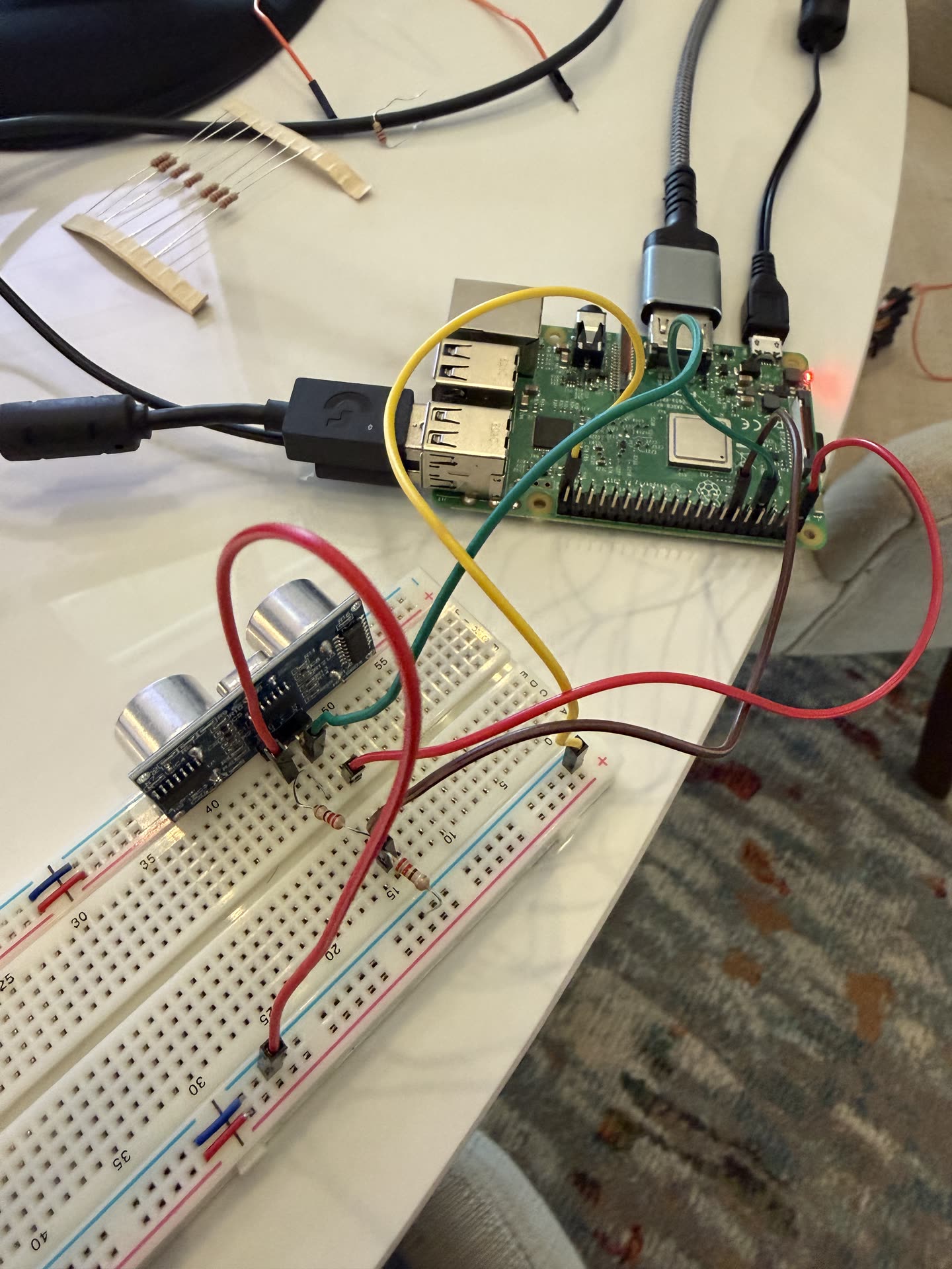 Raspberry Pi and sensor prototype for an assistive technology project